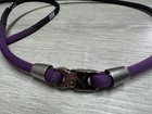  lot Of 2  Phiten X50 Titanium Necklace Black   Purple 18 -19  - New