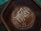 Japanese Traditional Hexagonal Lacquered Bamboo Basket 
