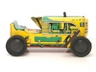 Vintage Marx Windup No  5 Tin Yellow green Climbing Tractor Toy - Works 