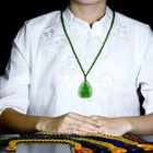 Feng Shui Buddha Statue Green Tara Pendant Tibetan Buddhist Amulet Necklace