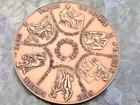 Devigne France Large Bronze Art Medal Medallion Best Of Wishes - 4    Diameter 