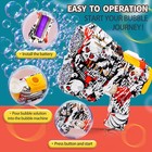2 Pack Bubble Guns For Kids  Rechargeable Led Light Up Graffiti Bubbles Machi   