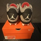 Jordan Men s Baseball Cleats Black gray white red Us 10 Medium  d  M 