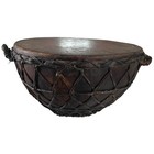 Large Genuine Antique African Bowl Pot Hand Drum 16    Tribal Folk Art Percussion