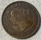 1858 Canada  Large One Cent  Coin