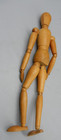 Vintage 12  Wooden Fully Jointed Figure Articulated Artist Model Doll Wood
