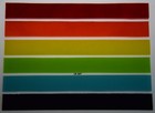 6 Pieces 1 2  X 5  Opaque Rainbow Color Strips Bullseye 3mm Thick Glass 90 Coe