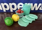 Tupperware 4oz   120ml Snack Cup Set Of 4 Green With Matching Seal New