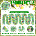 Easter Tinsel Garland 33ft Colorful Spring Garland With Bunny Flower Chick Hangi