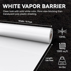 White Crawl Space Vapor Barrier  10 Mil Vapor Barrier  10  X 100   Heavy Duty Po