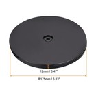 7inch Rotating Swivel Stand With Steel Ball Lazy Susan Base Turntable Black 2pcs