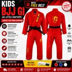 Red Karate Gi Uniform Suit Martial Arts Training Kimono With Belt Judo Taekwondo