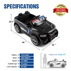 12v Battery Kids Ride On Police Car Dodge Durango Suv Music led bluetooth remote