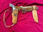 Mattel   shootin Shell  Cap Gun With Buffalo Hunter Holster   Rare Knife Sheath