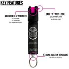 4 Police Magnum Pepper Spray  75oz Hp Keyring Personal Safety Defense Protection