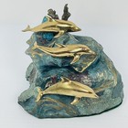 Vtg Bronze Dolphin Statue Cremation Urn Signed By Artist Numbered 13 1000