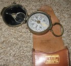 Wwi British Officer Compass And Case  Beautiful Shape
