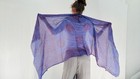 Purple Gauze Om Shawl  Wrap  Scarf  Lightweight Spiritual Accessory From India 