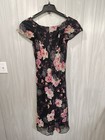 Women   s Dark Floral Maxi Dress Sz 12 Vintage Y2k 90s Fairy Whimsigoth 