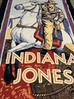 Vtg 80s Indiana Jones Beach Towel Classic Indy Renaissance Brand Rare Htf