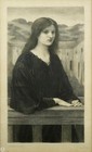 Antique Late 19th C  Sir Edward Burne-jones Signed Etching    vespertina Quies   