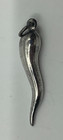 Vintage Italian Sterling Silver Hollow Horn Pendant- Tested