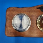 Vintage Springfield Eagle Wall Barometer Wood Weather Station Rustic Decor Usa