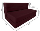 Folding Foam Mattresses  Chair Lounger  Studio Guest Beds  6 X 39x 80  Burgundy