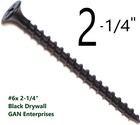 Phillips Bugle Head 6 X 2-1 4 Coarse Drywall Wood Screw Plain Black  3000  