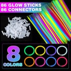 Yixangdd 86 Pcs Ultra Bright Glow Sticks  8 Inch Glow Sticks Bulk Party Pack