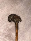Antique 1800s Papua New Guinea Tribal Lime Spatula Carved Cassowary Bird Bone       