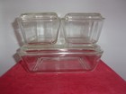 Pyrex Clear Glass Complete Refrigerator Dish Set Vntg 501  2  502 503 Vgc 8 Pc