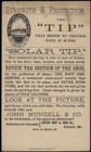 Victorian Trade Card Solar Tip Shoes 1880s John Mundell   Co Philadelphia Vtc-b4