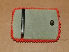 Small native American Large Vintage Seed Bead Belt Buckle Handmade xlnt red