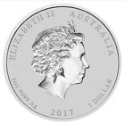 2017 Australia Lunar Year Of The Rooster Gilded 1oz Silver  1 Coin W  Ogp Gilt