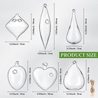 Zopeal 6 Pieces Wall Hanging Glass Flower Planter Terrarium Clear Plant Glass   