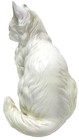 Vintage Lefton Japan Porcelain Ceramic Kitty Cat Figurine  1514 White 5 1 2  T