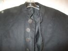 Vintage 1890s Victorian Mens Frock Tail Coat S Black Wool Thigh Length As Is