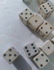 21  Dice Vtg Lot Of  1 2  Diameter White Dice  6 Sided  Collection collectible