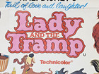 Vtg  lady And The Tramp  Original Walt Disney Quad Poster 41  X 30  From England