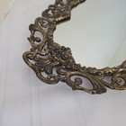 Vtg Hollywood Regency Mid Century Antique Gold-tone Filigree Vanity Mirror Tray