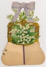Easter  Honeycomb Vase Of Lily Of The Valley Flowers  Stand Up Card  Circa 1900