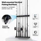 Wall Mount Fishing Rod Holders vertical Fishing Pole Storage Rack For Garage