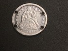 1857 Seated Liberty Dime - Engraved 1880   s - Love Token - b4