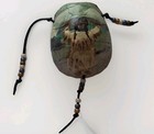 Handpainted Turtle Shell Native American Decor Tribe Theme Indian Girl 5x4 Art