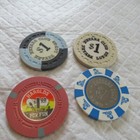Vintage Lot Of  4   1   Reno Nevada Casino Chips Nevada Club harold s Club