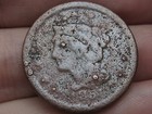 1851 Braided Hair Large Cent Penny- Good vg Details