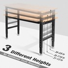 Workpro 60  Adjustable Workbench Rubber Wood Top Heavy-duty Workstation 2000 Lbs