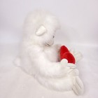 Vtg Russ Berrie Mambo White Monkey Chimp Gorilla Ape Red Heart Jumbo 30  Tall