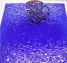 Glistening Cobalt Blue Hammered Transparent Stained Glass Sheet Or Mosaic Tiles